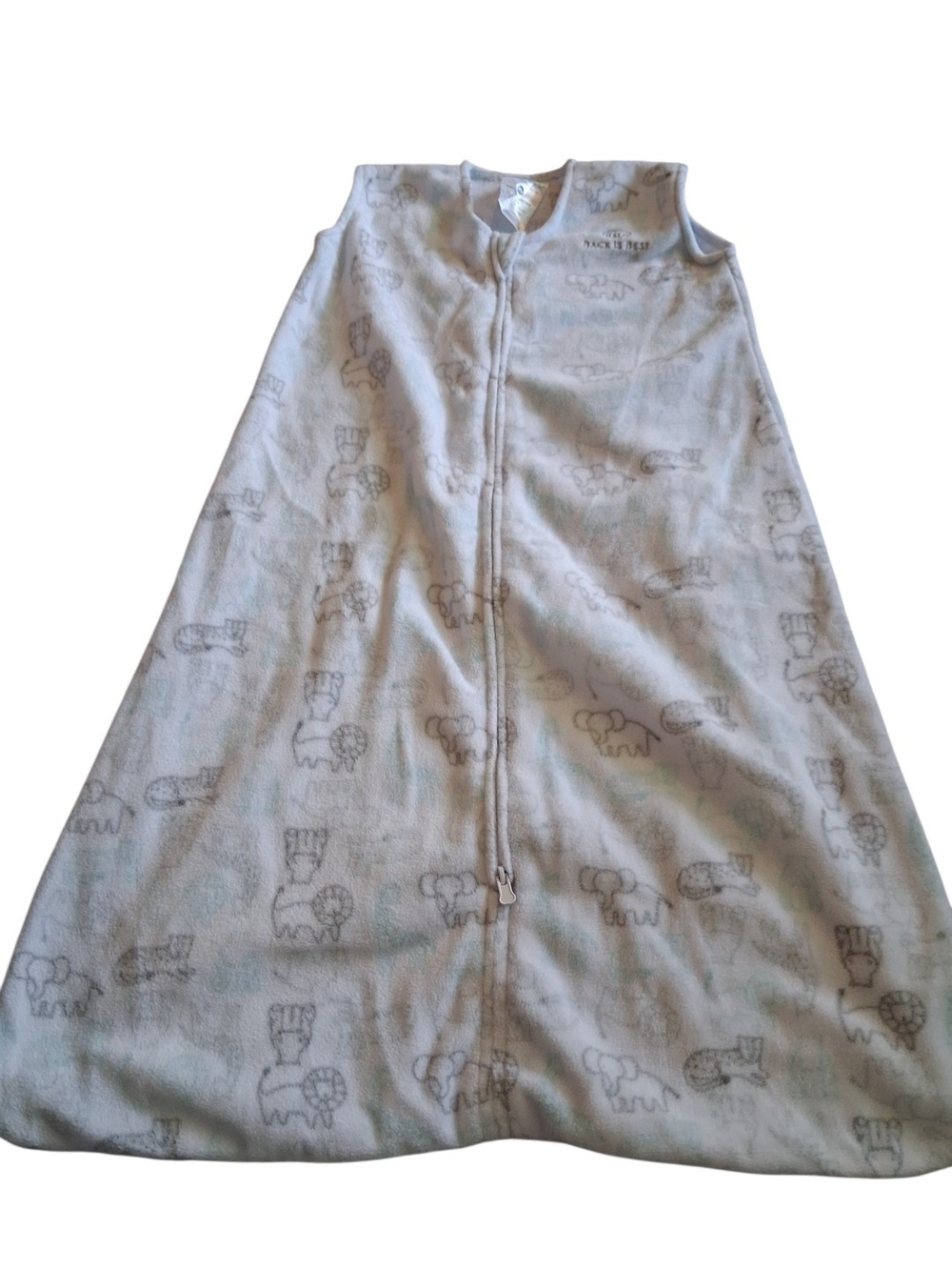 Halo Cream Sleep Sack with Elephant Print